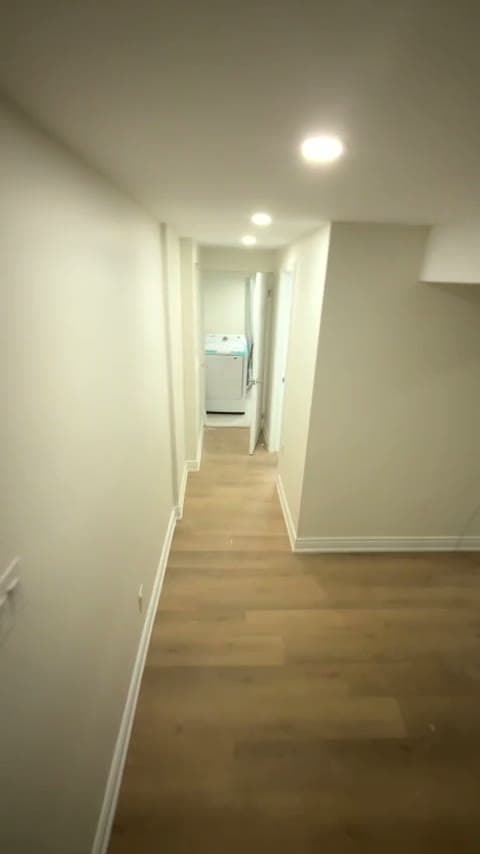 Finished basement walkthrough — Global Construction Homes job site